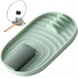 Support de cuisine vert pour ustensiles et couvercles