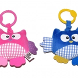 Hibou en peluche vibrant pour lit bébé, hochet 21 cm