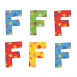 Bigjigs Toys lettre en bois F avec des étoiles