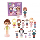 Poupée habillage magnétique en bois Chloe