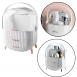 Organiseur cosmétique blanc avec couvercle ouvrant