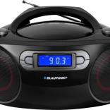 Boombox portable avec FM, CD/MP3, USB, AUX, horloge et réveil