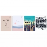 Cahier A4 96 feuilles, designs assortis