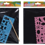 Gravure à gratter A5 avec pochoir et stylet