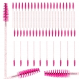 Lot de brosses spiralées pour cils et sourcils – 50 pcs, roses