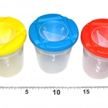 Gobelet à eau avec couvercle refermable et support pour pinceaux