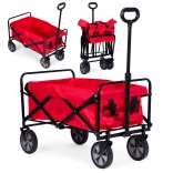 Chariot de transport pliant MultiGarden rouge 47x105 cm