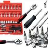 Set de clés à douilles 1/4" - 46 pièces dans une mallette