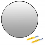 Miroir mural avec cadre en aluminium noir