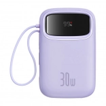 Baseus QPow 2 power bank 10000 mAh 30 W avec double USB‑C (violet)