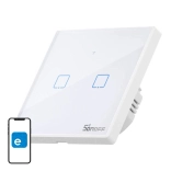 Interrupteur tactile intelligent Wi‑Fi + RF 433, 2 canaux – Sonoff T2 EU TX