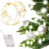 Guirlande lumineuse décorative à fil 5 m 50 LED – Blanc chaud