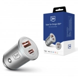 Chargeur voiture 3mk Hyper Car Charger 45W USB‑C + USB‑A