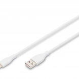 Câble en silicone USB-A vers USB-C 60W 0,5 m blanc