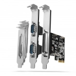 Contrôleur PCIe avec port parallèle LPT et 2× ports série RS232 AXAGON