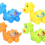Dinosaures à inertie 14 cm – jouets roulants colorés pour enfants