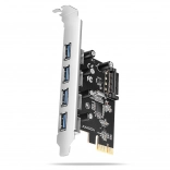 Contrôleur PCIe AXAGON avec 4 ports USB 3.2 Gen 1, UASP et alimentation SATA