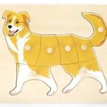 Puzzle d’insertion Montessori en bois chien VIGA