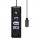 Orico hub USB‑C 2× USB 3.0 et USB‑C, 5 Gb/s, 0,15 m, noir