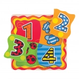 Puzzle en bois avec chiffres 1–4 Bigjigs Toys