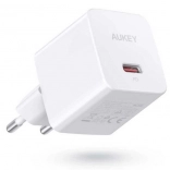 Chargeur secteur mini Aukey USB‑C 20 W avec Power Delivery, blanc