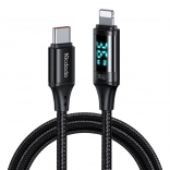 Câble Mcdodo USB‑C vers Lightning 36 W avec écran LED 1,2 m noir