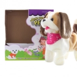 Chiot interactif avec foulard réagissant aux applaudissements