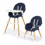 chaise haute 2-en-1 ECOTOYS, bleu foncé