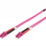 Câble optique de raccordement LC-LC lumineux MM 50/125 OM4 duplex LSOH 5 m