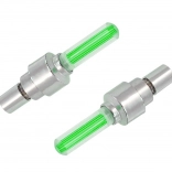 Bouchons de valve lumineux – verts, lot de 2 pièces