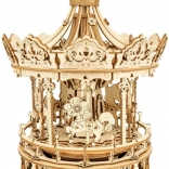 Manège en bois - Puzzle 3D avec Boîte à Musique
