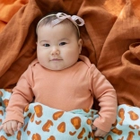 Couche en mousseline de coton Glazed Ginger 120x120 cm