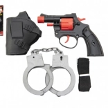 pistolet à amorces pour enfants avec étui et menottes 13 cm