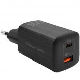 Chargeur secteur 65W GaN ULTRA avec USB‑C PD et USB, noir
