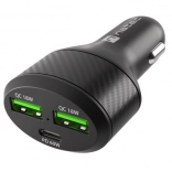 Chargeur voiture NATEC Coney 2× USB et 1× USB‑C avec charge rapide 84 W
