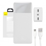 batterie externe Baseus Bipow 30000 mAh, 15 W, blanche