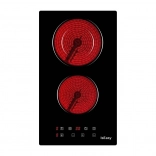 isEasy plaque de cuisson électrique vitrocéramique à deux zones