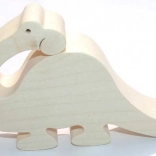 Animal en bois Brontosaure