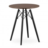 Table basse moderne scandinave avec plateau rond brun
