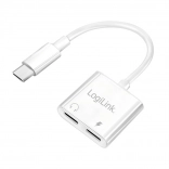 Adaptateur LogiLink USB‑C avec charge 60 W PD et prise audio