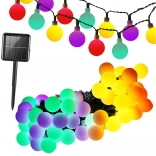 Guirlande solaire de jardin avec lumières LED multicolores