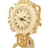 Puzzle 3D en bois horloge sur support