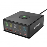 Station de charge BLITZWOLF 160 W, 3× USB‑C, 2× USB‑A avec charge sans fil
