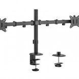 Bras de bureau réglable pour deux moniteurs, jusqu'à 32 pouces, 9 kg