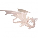Woodcraft puzzle 3D en bois dragon et chevalier