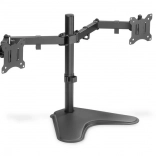 Support de bureau double noir pour moniteurs avec fixations pour écrans jusqu’à 32''