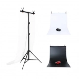 Support de fond de studio photo Puluz 70x200 cm avec 2 fonds