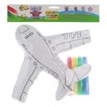Avion à colorier avec feutres lavables