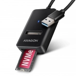 AXAGON ADM2-AM adaptateur M.2 NVMe/SATA vers USB 3.2 Gen 2 (10 Gb/s) avec câble USB‑A 10 cm