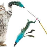 Jouet pour chats avec plumes et grelot